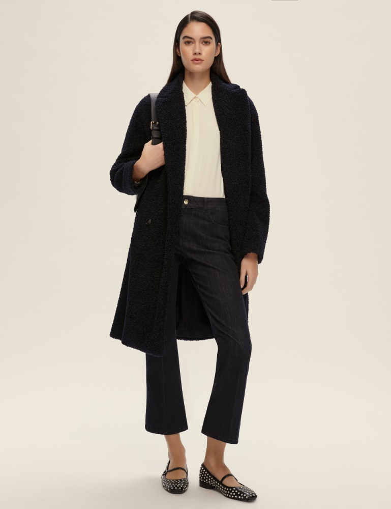Flared twill trousers - MIDNIGHTBLUE