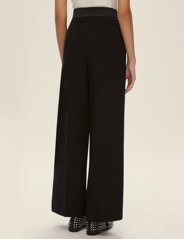Pantalone stretch con dettaglio in raso - Emme - 3