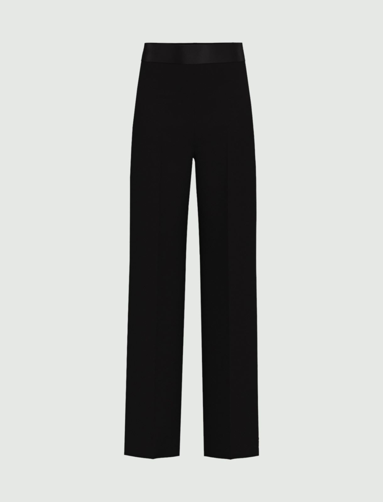 Pantalone stretch con dettaglio in raso - NERO - Emme - 5
