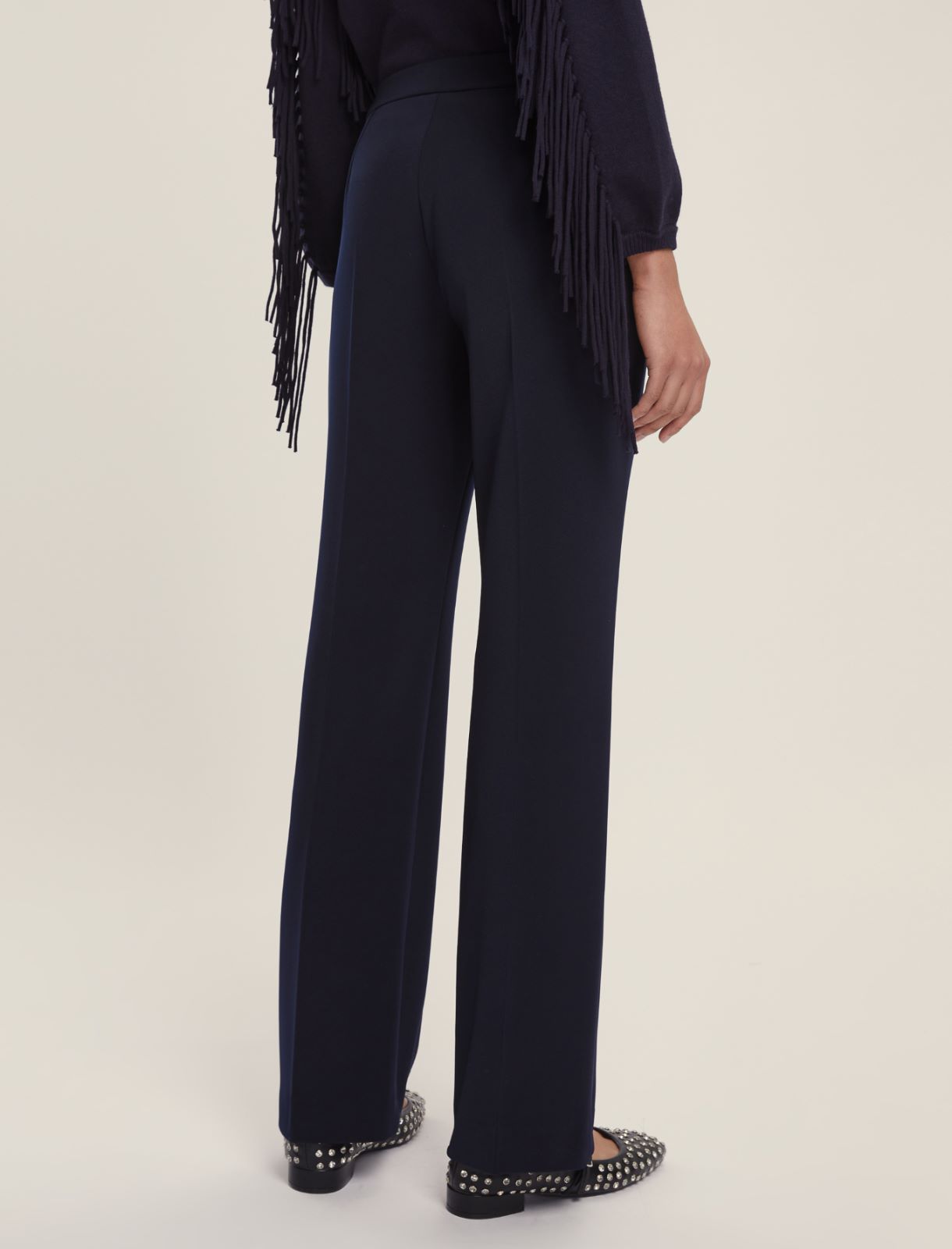Pantaloni semi flare - BLU - Emme - 2
