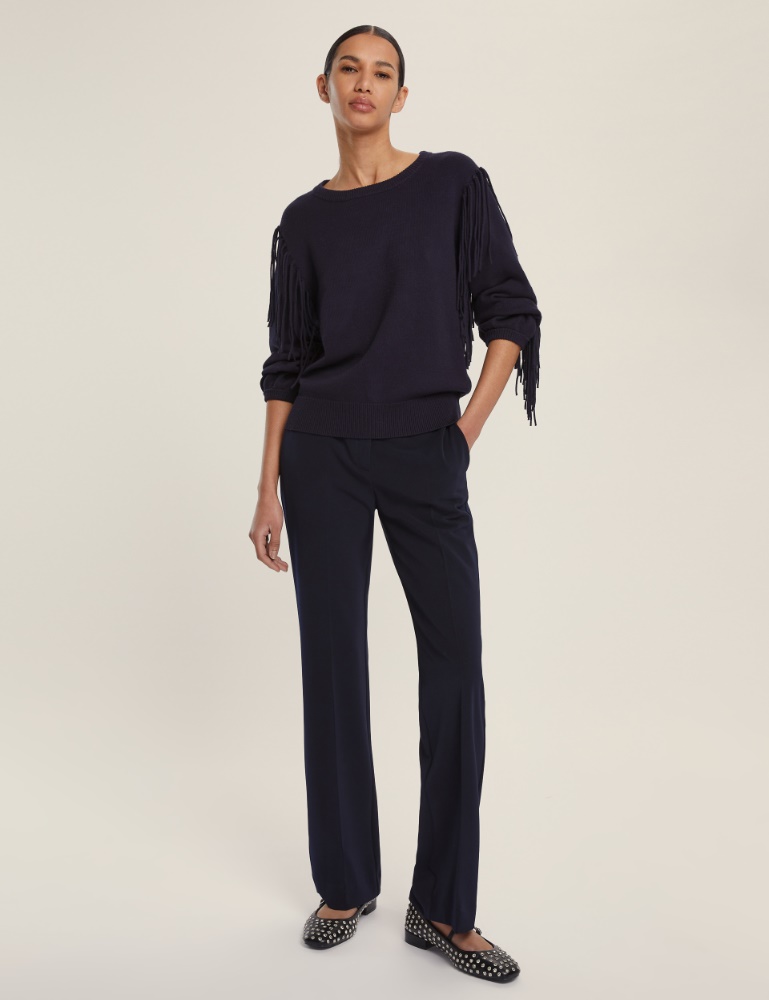 Pantaloni semi flare - BLU