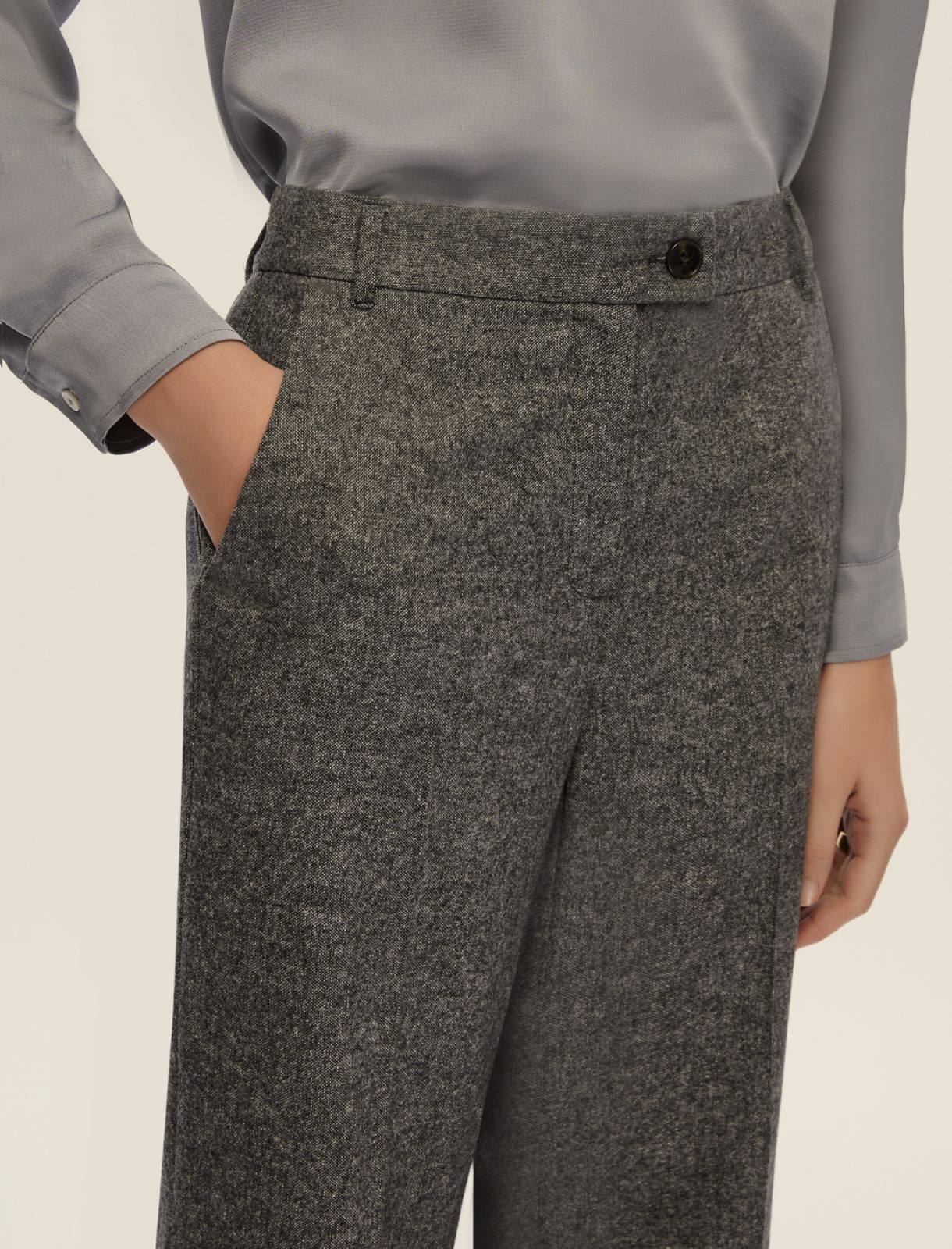 Flannel trousers - SLATE GREY - Emme - 4