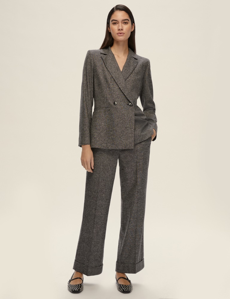 Flannel trousers - SLATE GREY