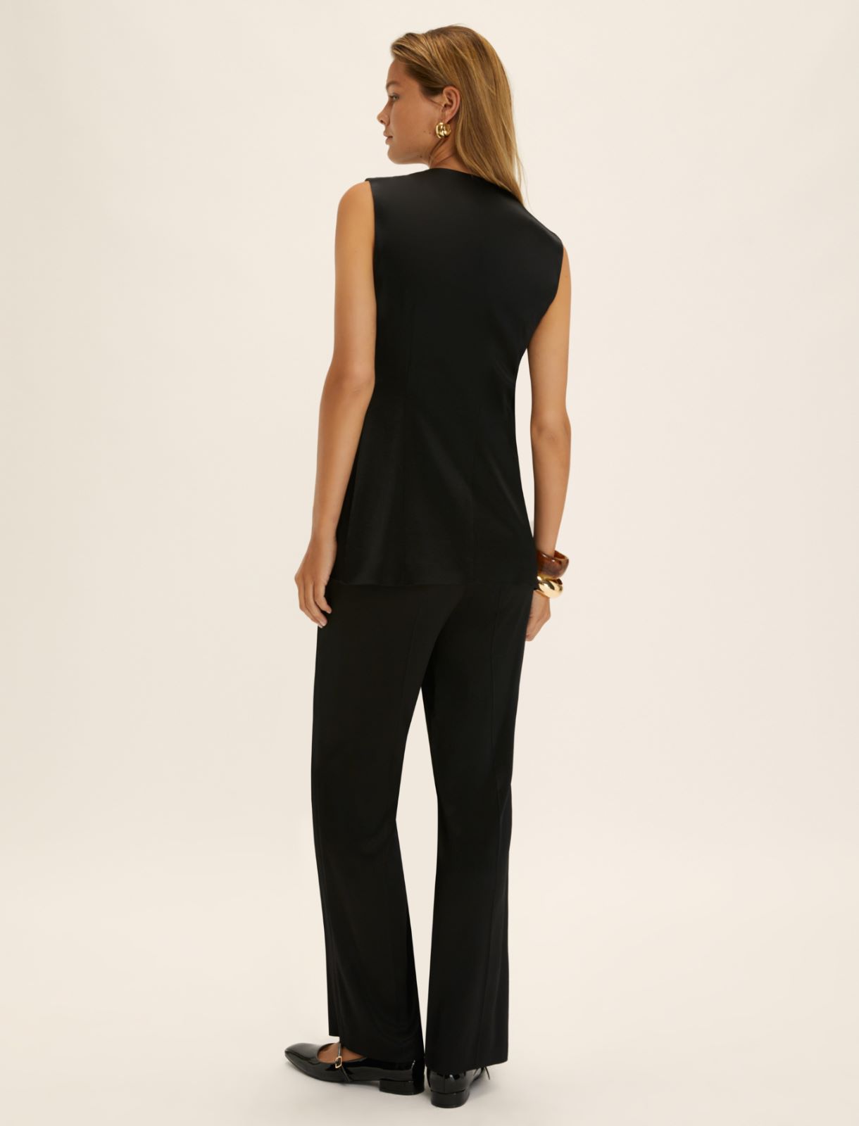 Pantalone slim flare - NERO - Emme - 2