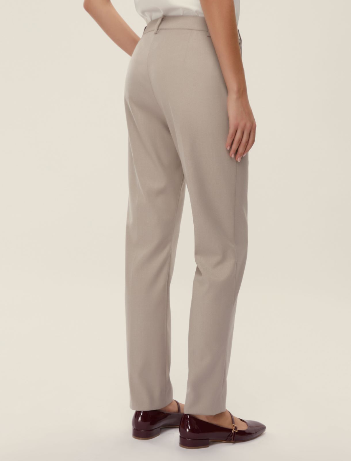 Pantalone slim fit in flanella - SABBIA - Emme - 2