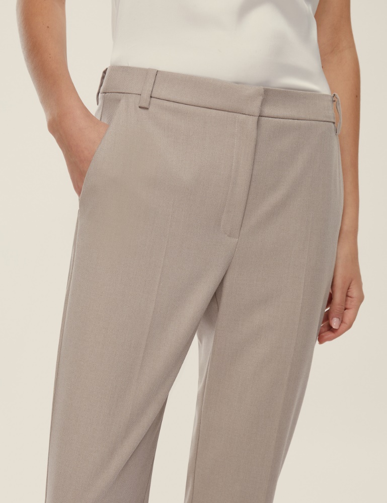 Pantalone slim fit in flanella - Emme - 4