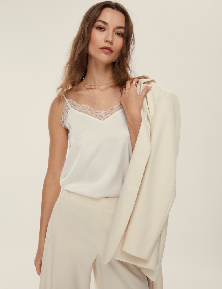 Top sfiancato in raso leggero - Emme