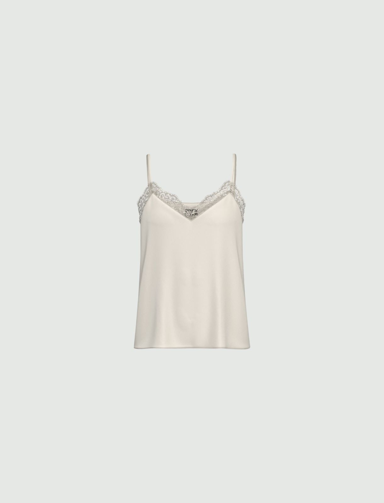 Top sfiancato in raso leggero - BIANCO - Emme - 5