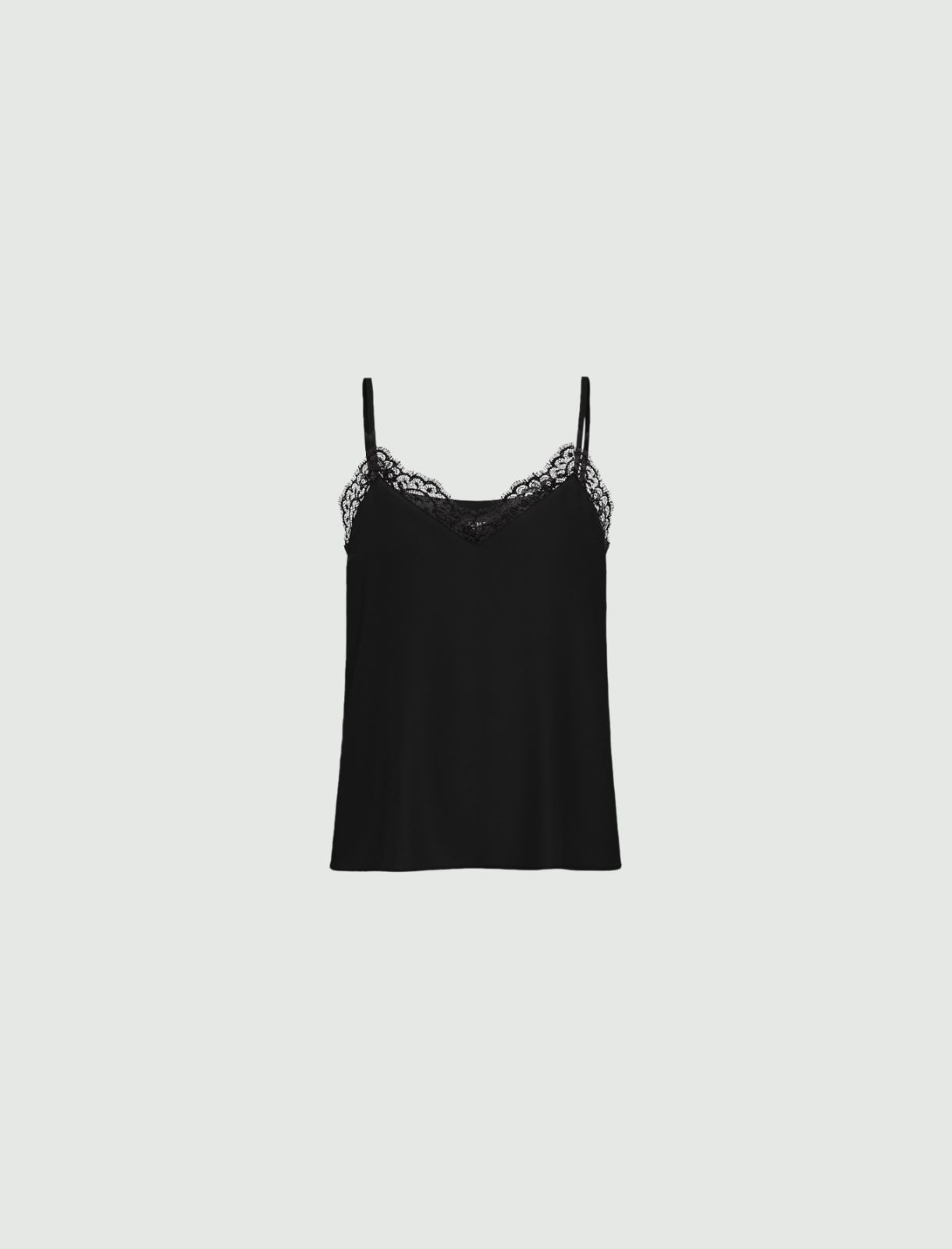 Top sfiancato in raso leggero - NERO - Emme - 5