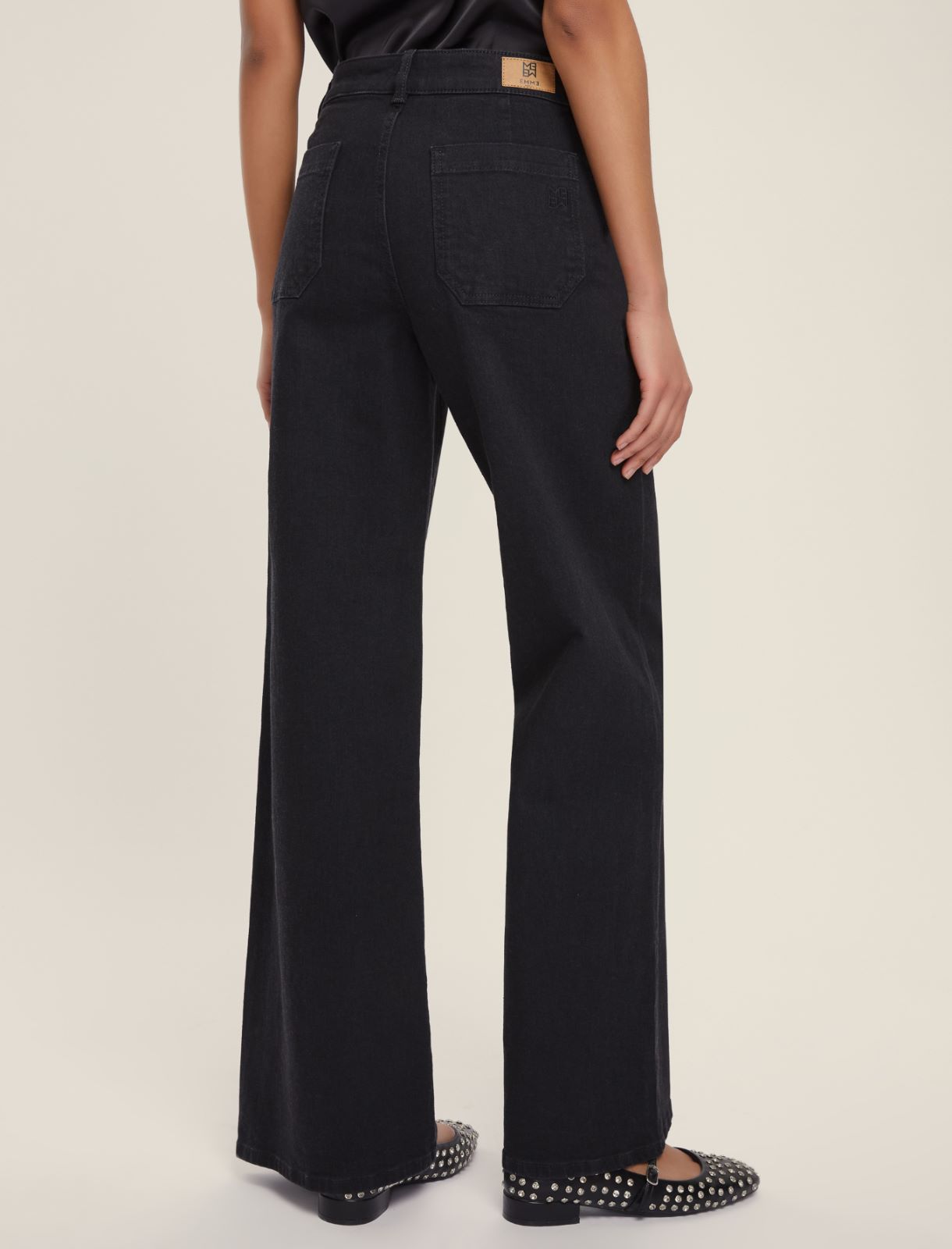 Jeans con tasche applicate - NERO - Emme - 2