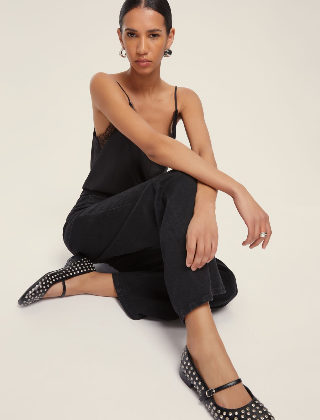 Jeans con tasche applicate - NERO - Emme - 3