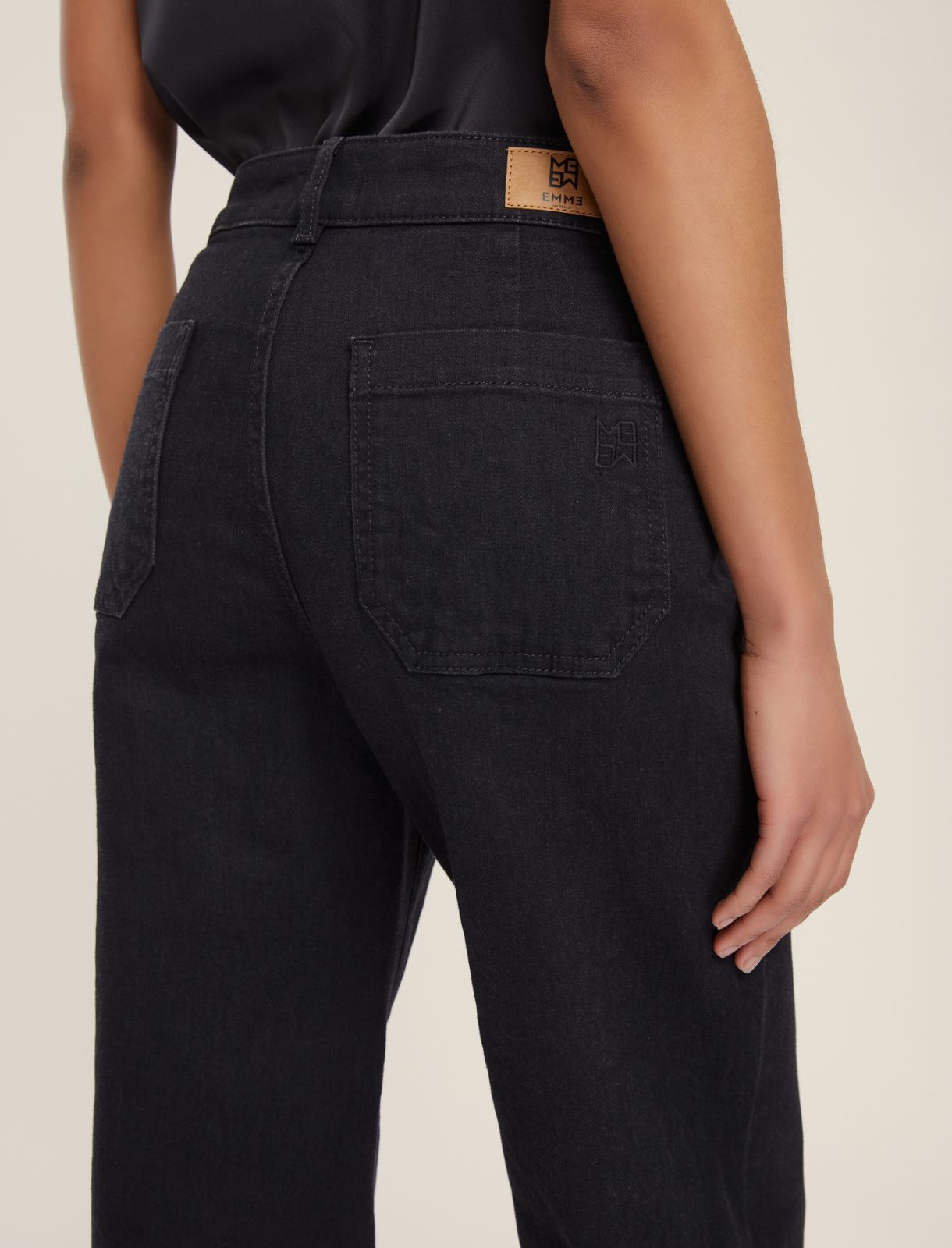Jeans con tasche applicate - NERO - Emme - 4