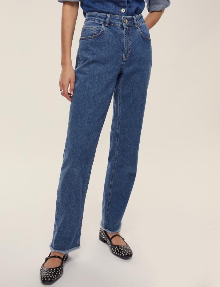 Vaqueros rectos de denim elástico - Emme - 2