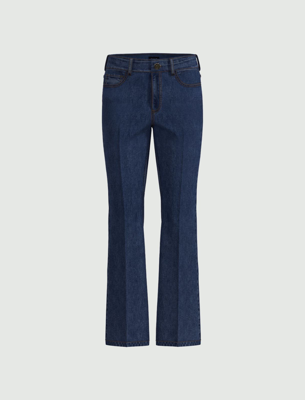 Jeans flare aderente cropped - BLU - Emme - 5