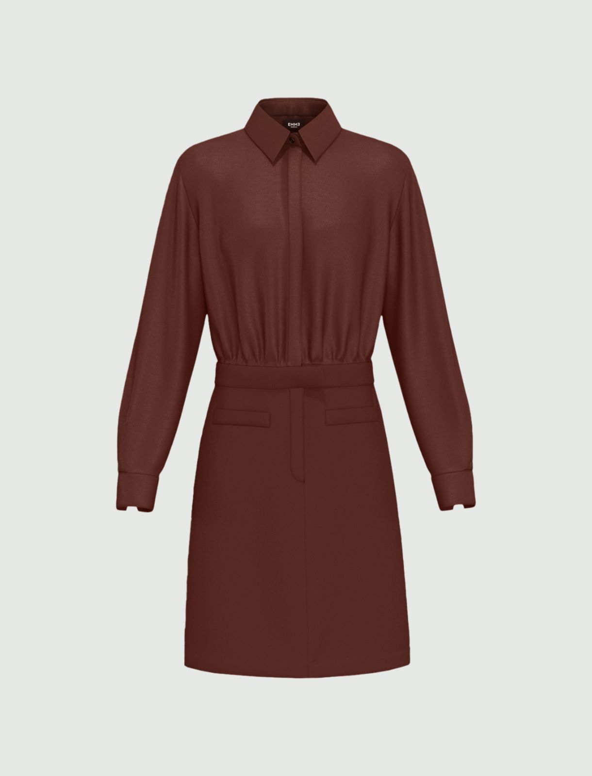 Abito con doppio materiale - BORDEAUX - Emme - 5