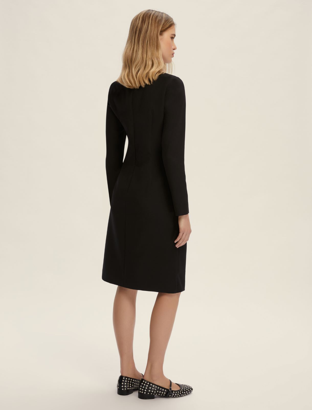 Abito con nodo sul fianco - NERO - Emme - 2