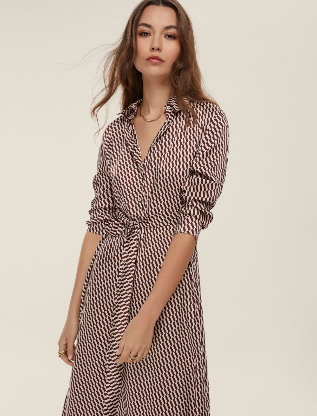 Abito in twill stampato - BORDEAUX - Emme - 3