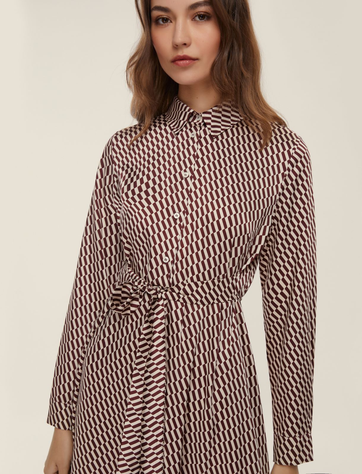 Abito in twill stampato - BORDEAUX - Emme - 4