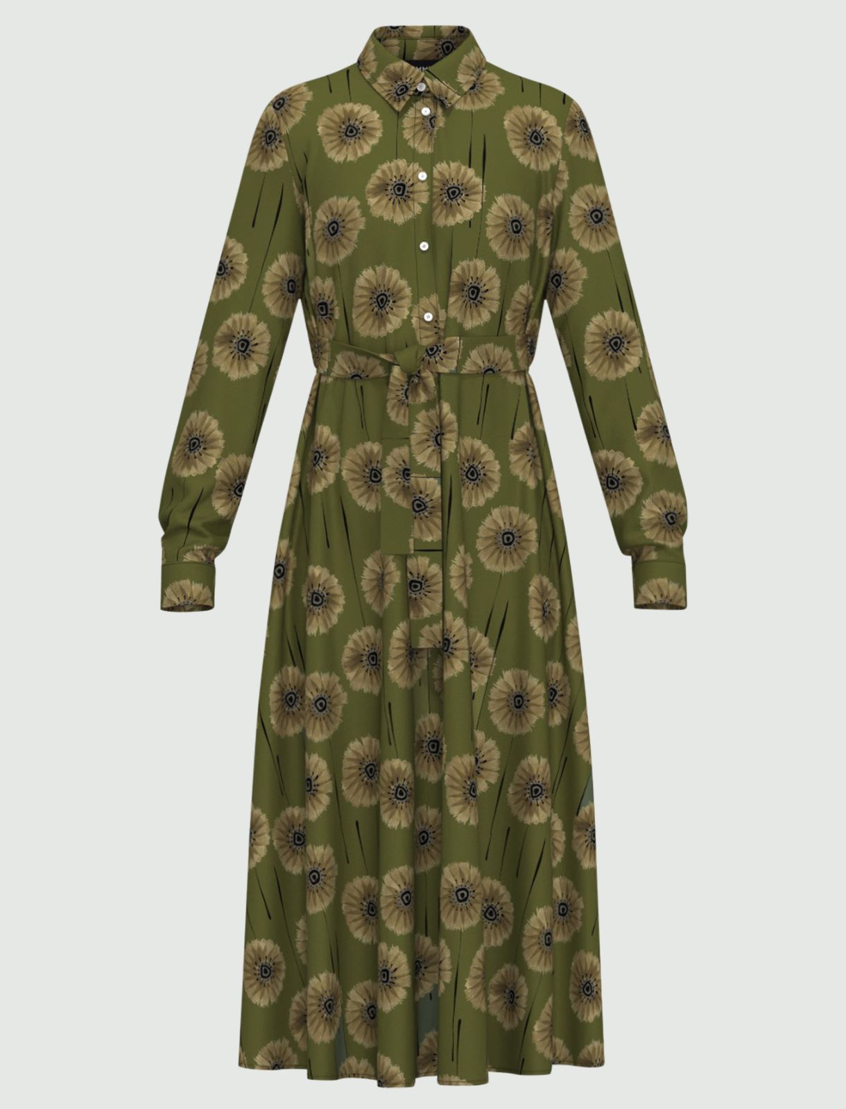 Abito in twill stampato - VERDE - Emme - 5