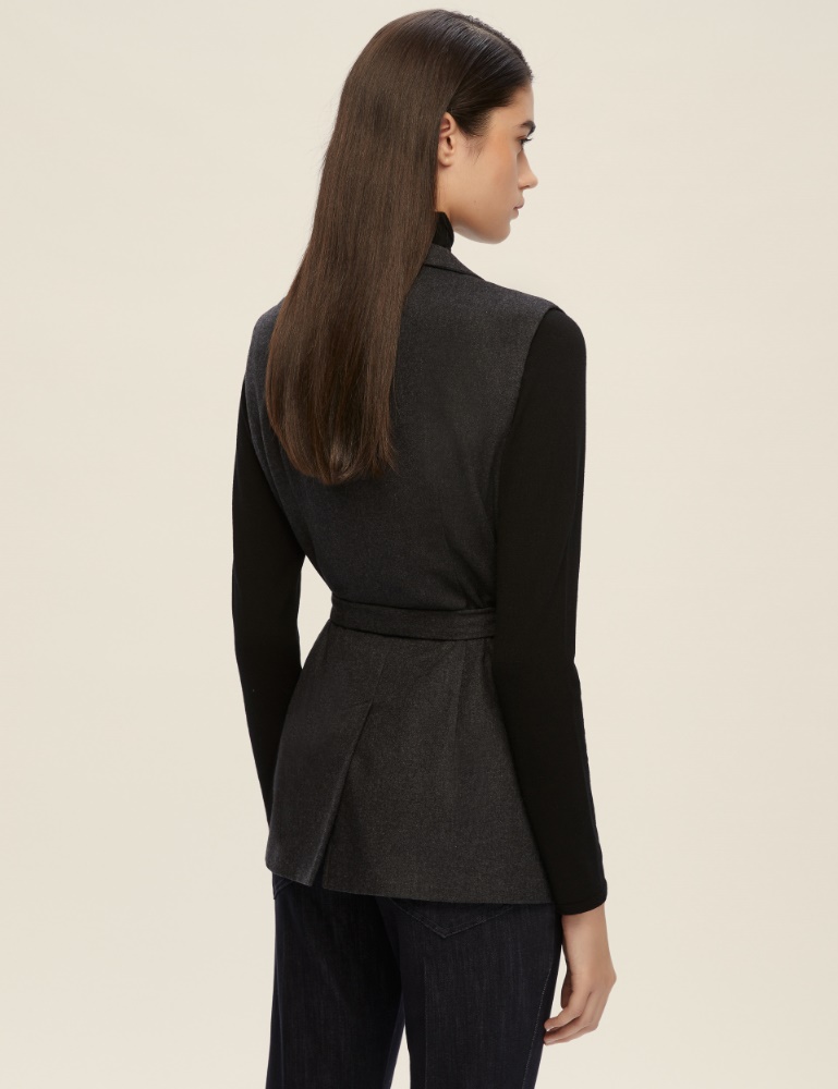 Sleeveless flannel blazer - Emme - 3