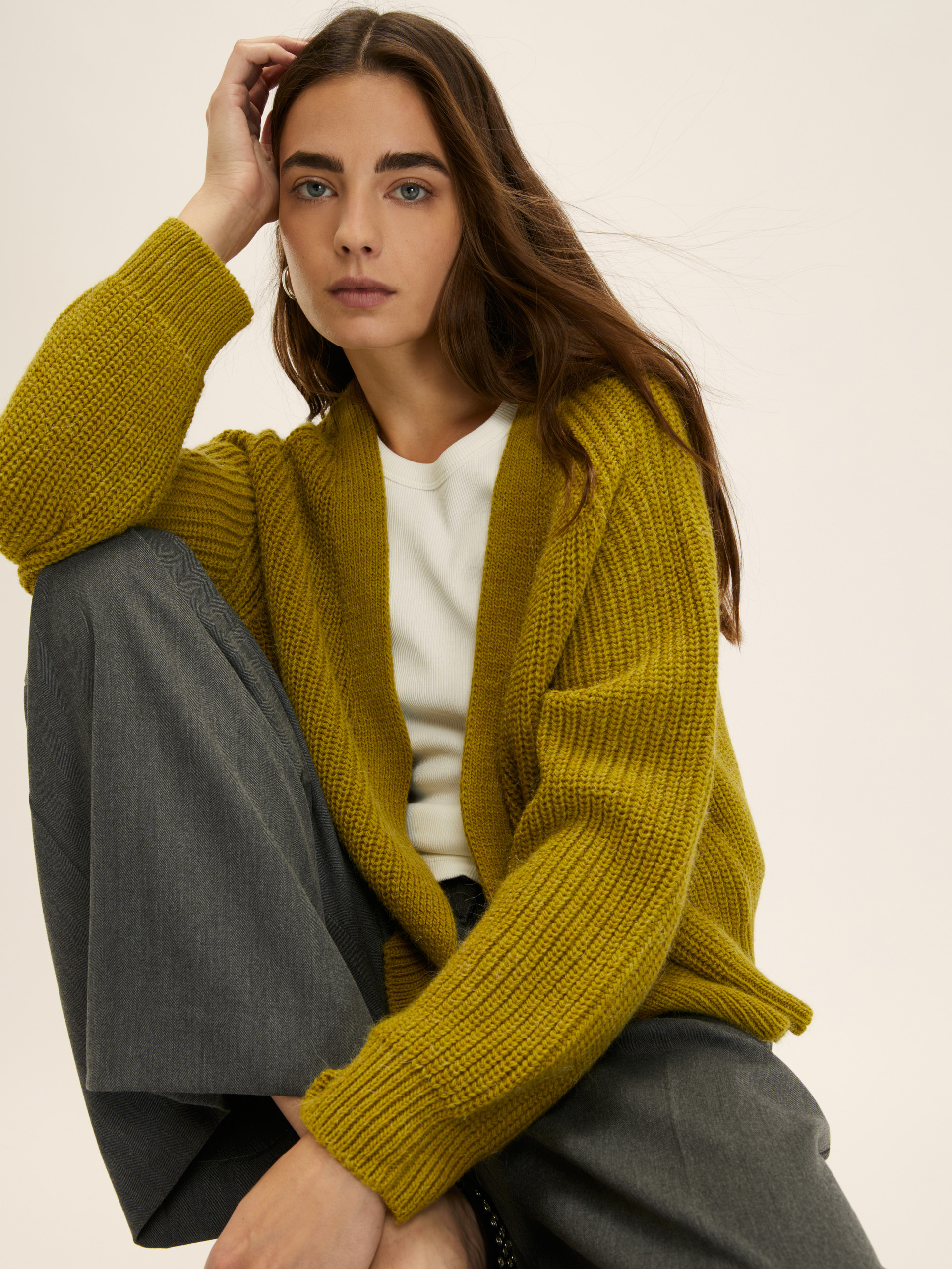 Cardigan boxy - VERDE ACIDO - Emme - 1