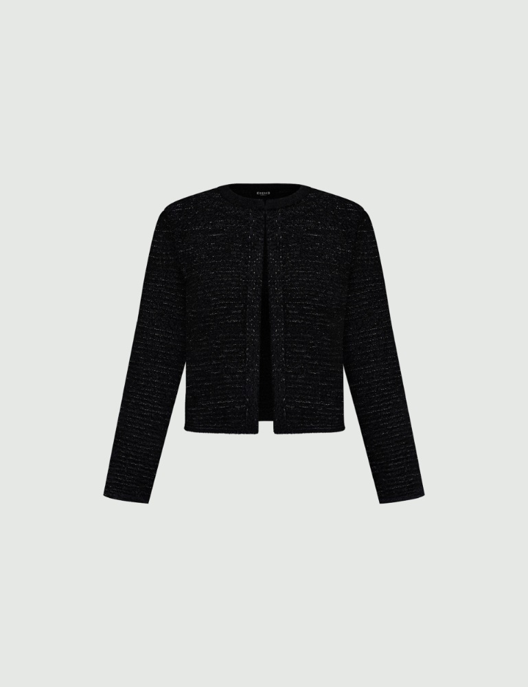 Lurex-adorned short open-front jacket - Emme - 6