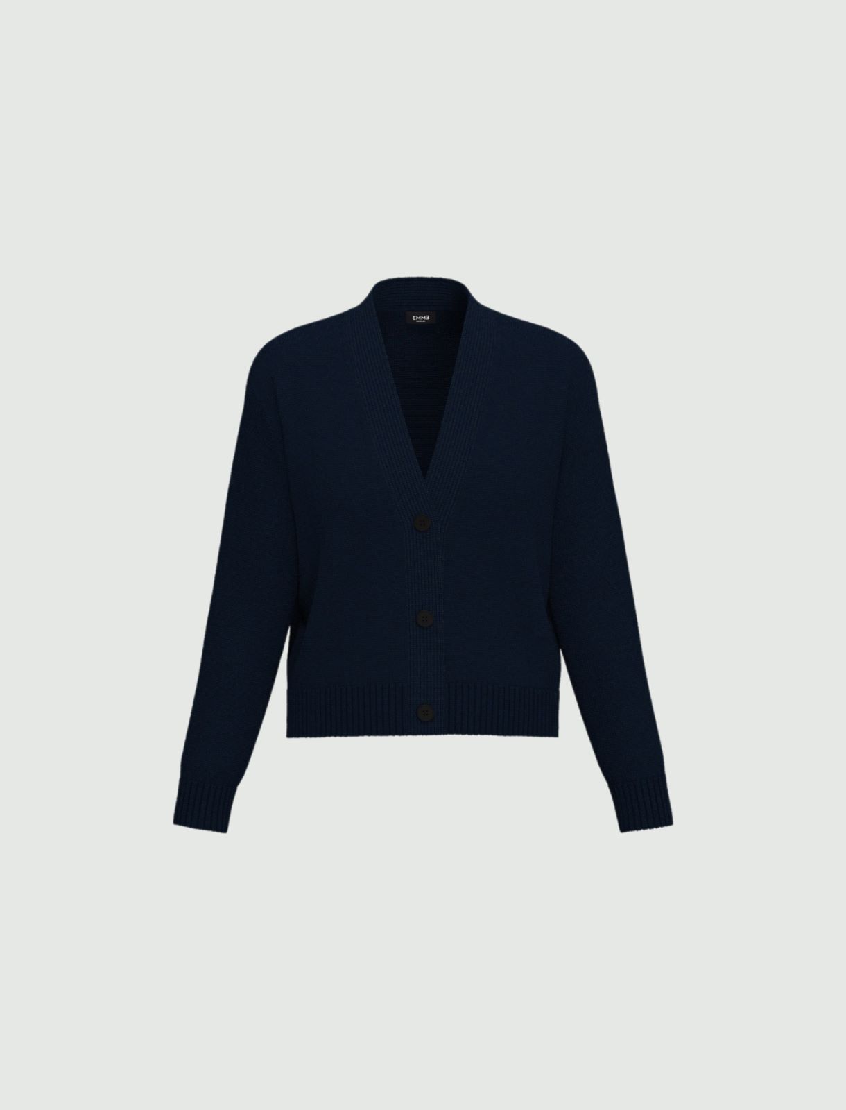 Wool-blend cardigan - NAVY - Emme - 5