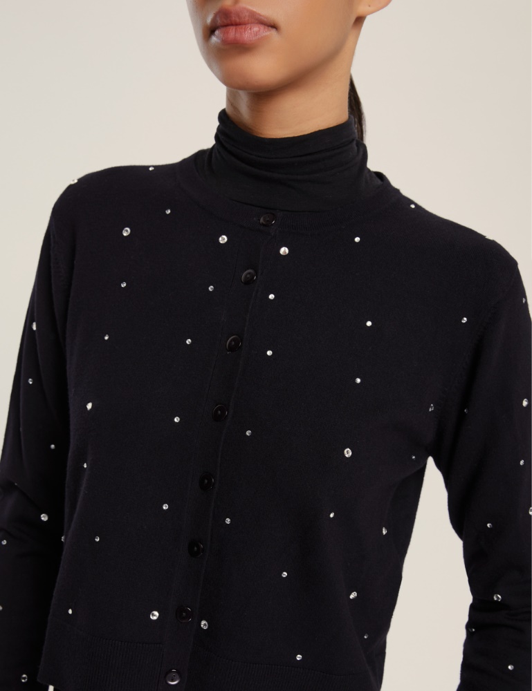 Short stretch viscose cardigan - Emme - 4