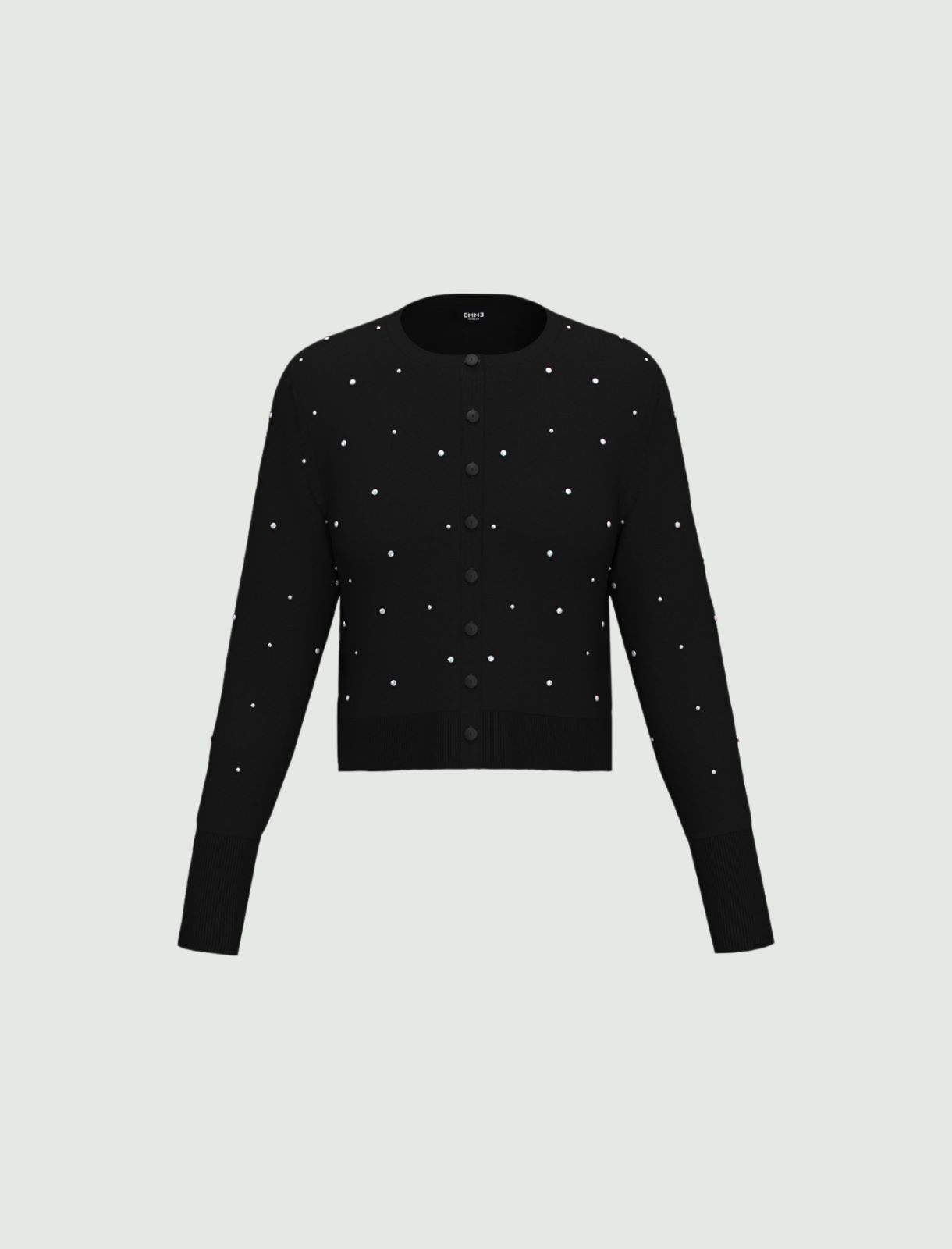 Short stretch viscose cardigan - BLACK - Emme - 5