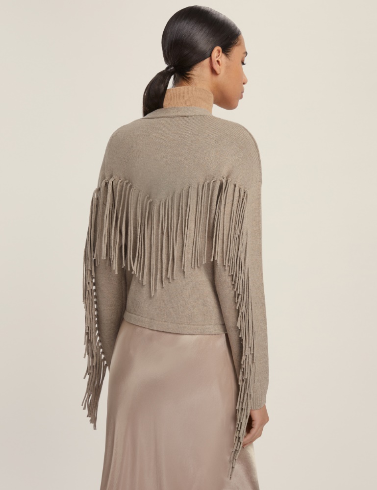 Oversized fringed cardigan - Emme - 3
