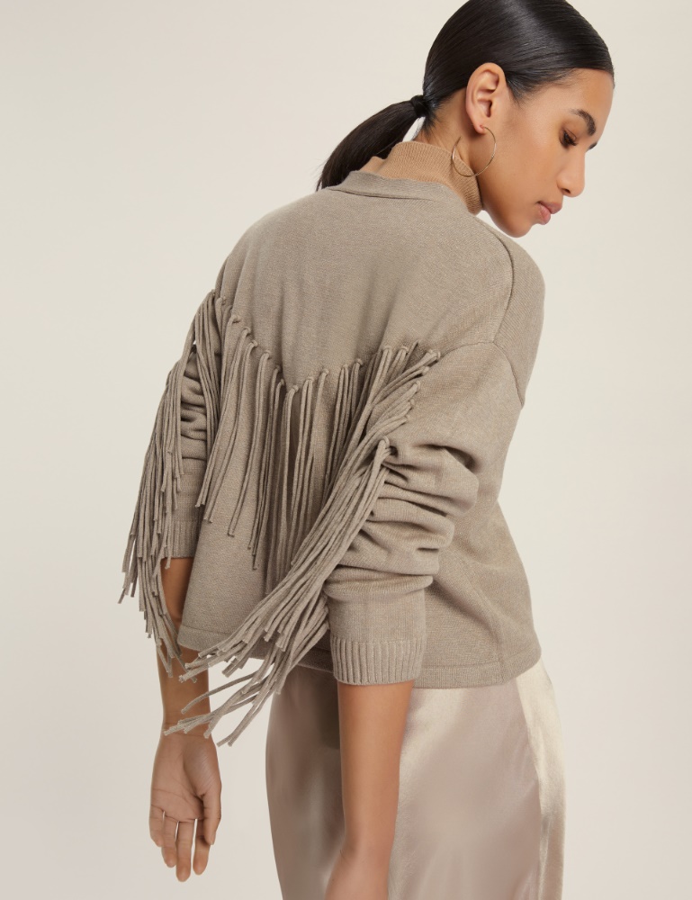 Oversized fringed cardigan - Emme