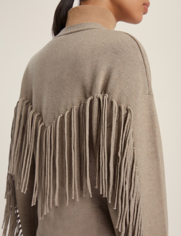 Oversized fringed cardigan - Emme - 4