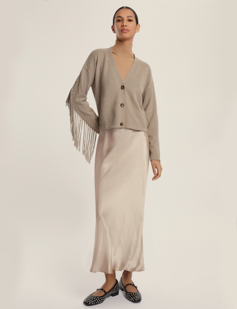 Oversized fringed cardigan - Emme - 2