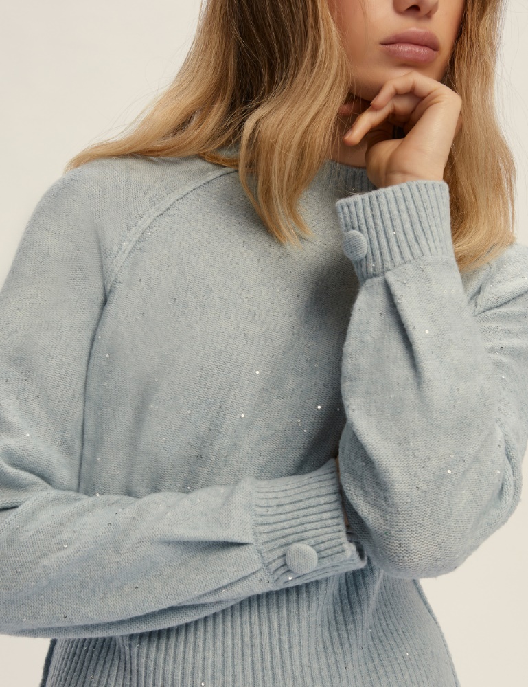 Sequin-embellished cropped sweater - Emme - 4