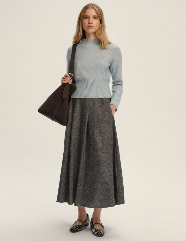 Sequin-embellished cropped sweater - Emme - 2