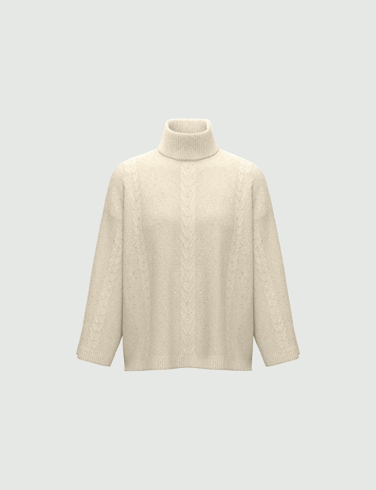Sequin-embellished flared sweater - Emme - 6