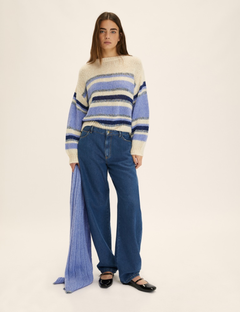 Lurex-adorned oversized striped sweater - Emme - 2