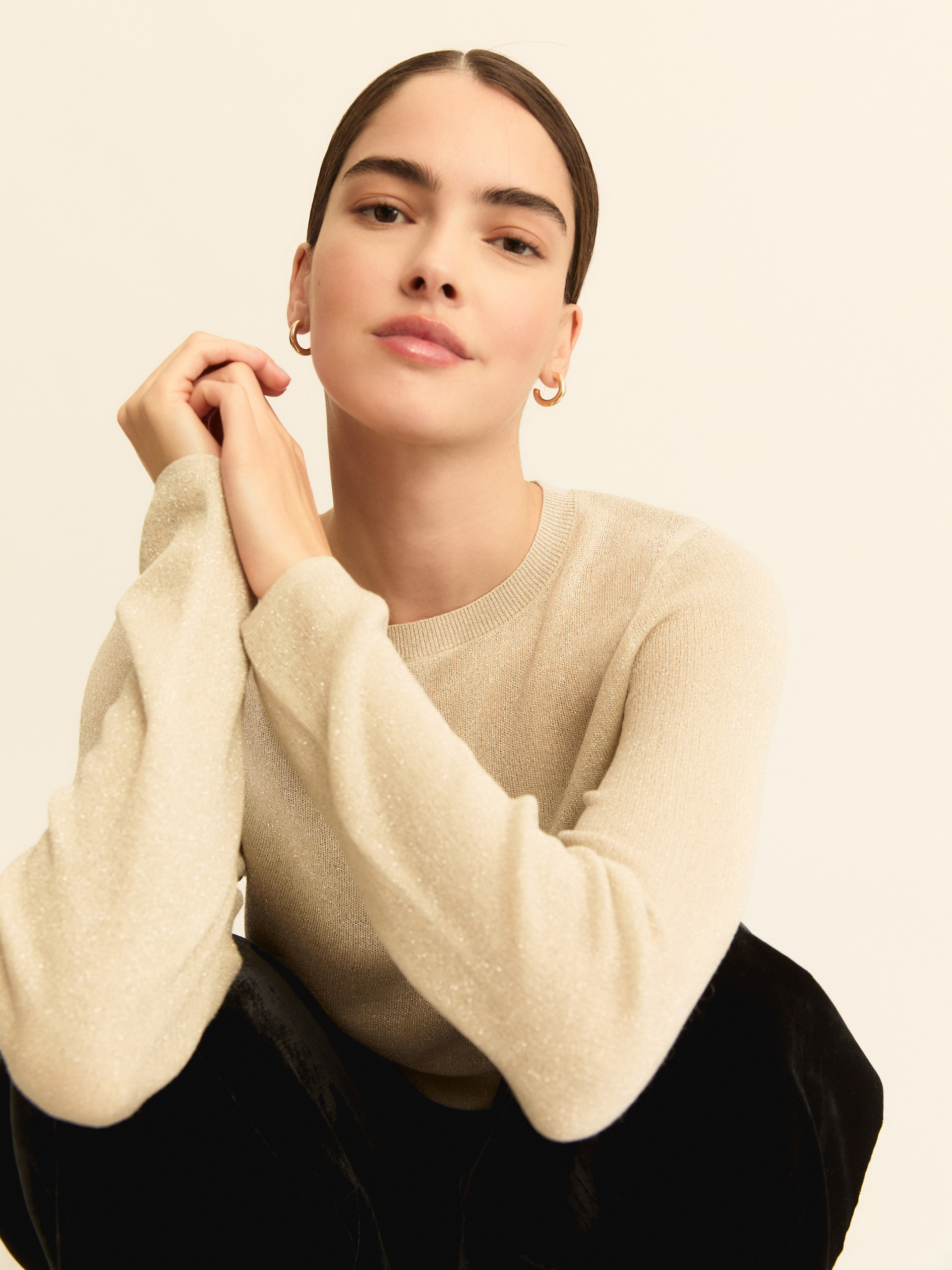 Lurex-adorned slim sweater - TURTLEDOVE - Emme - 3