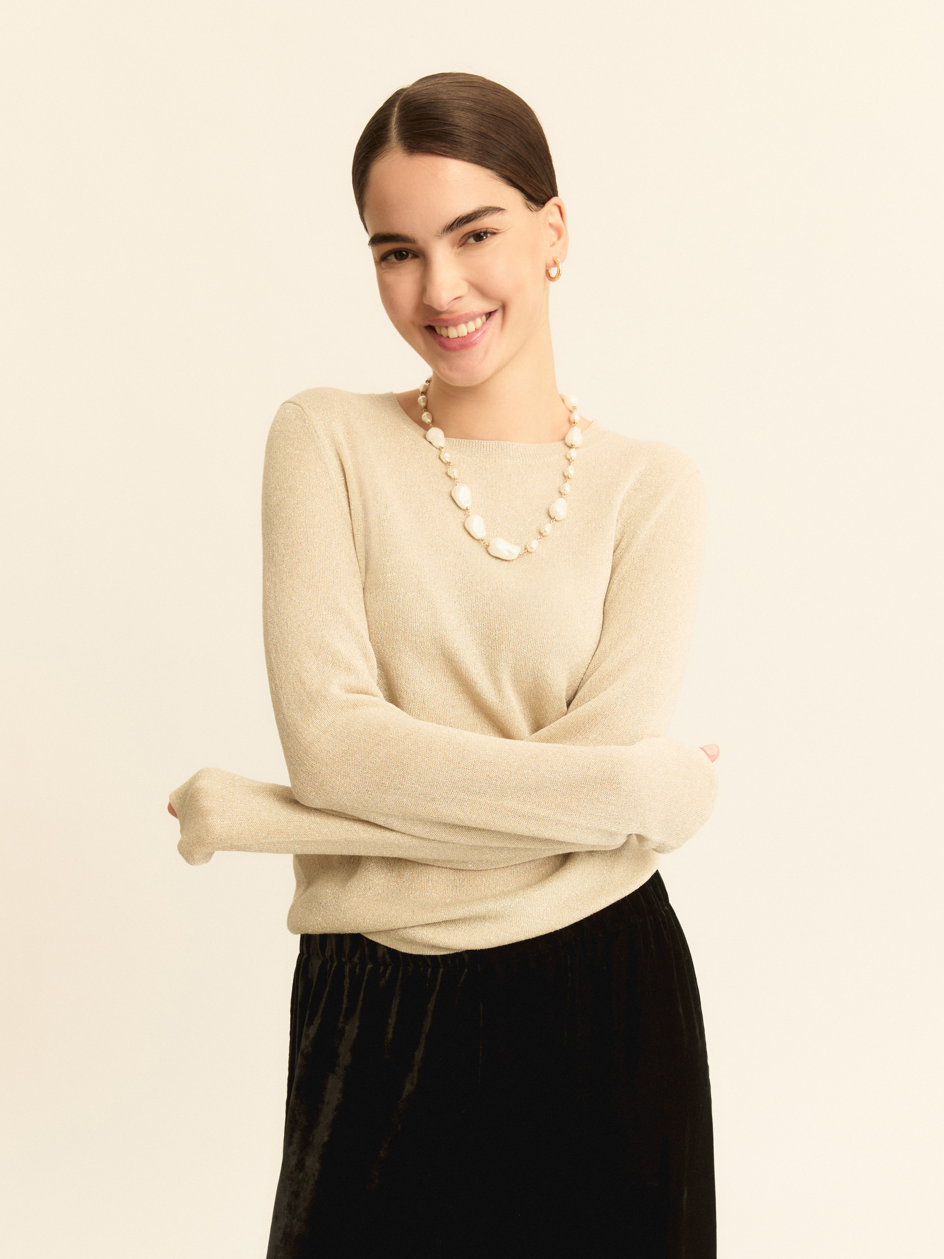 Lurex-adorned slim sweater - TURTLEDOVE - Emme - 4