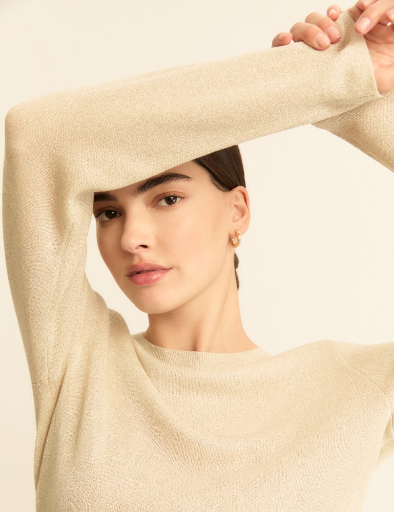 Lurex-adorned slim sweater - Emme - 2