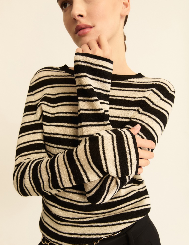 Lurex-adorned slim sweater - Emme - 2