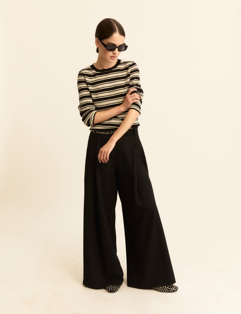 Lurex-adorned slim sweater - Emme - 4