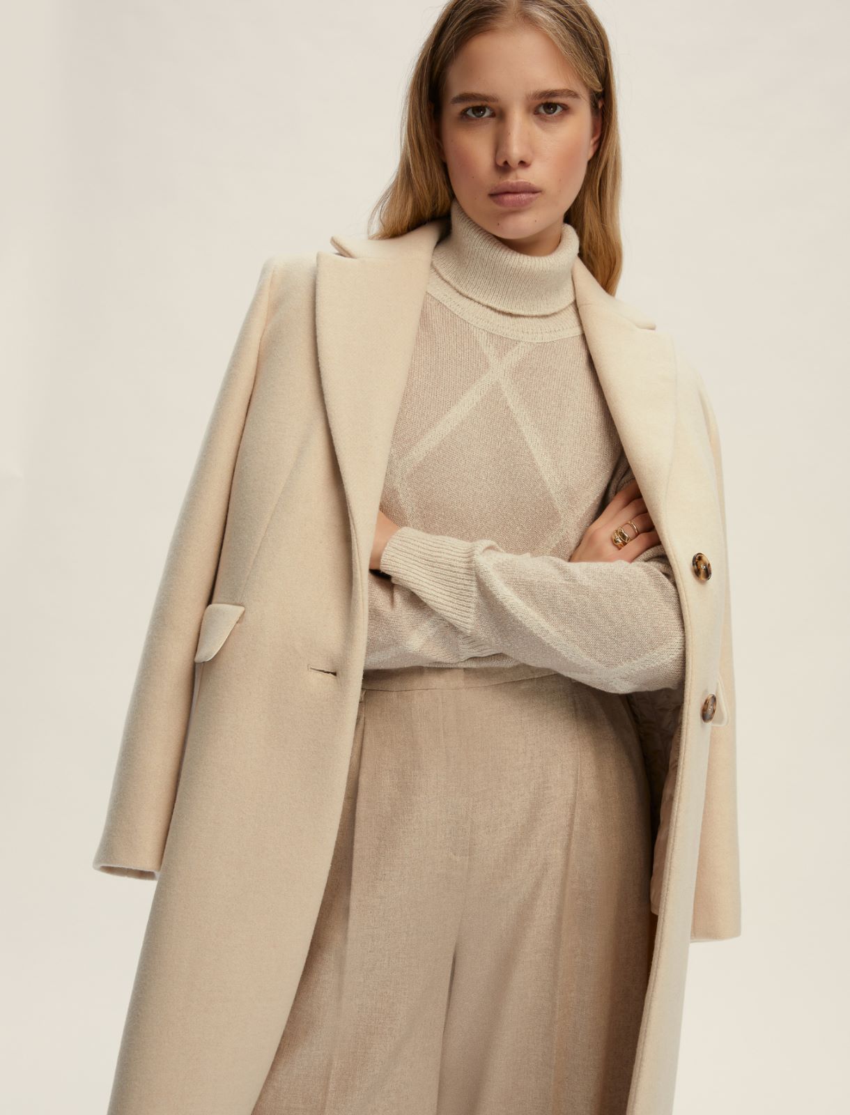Maglia oversize con collo alto - ECRU` - Emme - 3