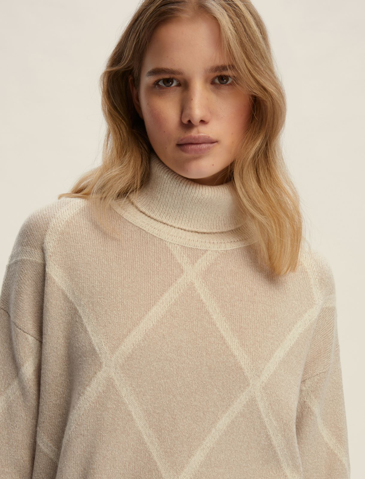 Maglia oversize con collo alto - ECRU` - Emme - 4