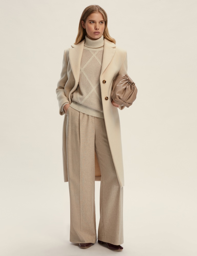 Maglia oversize con collo alto - ECRU`