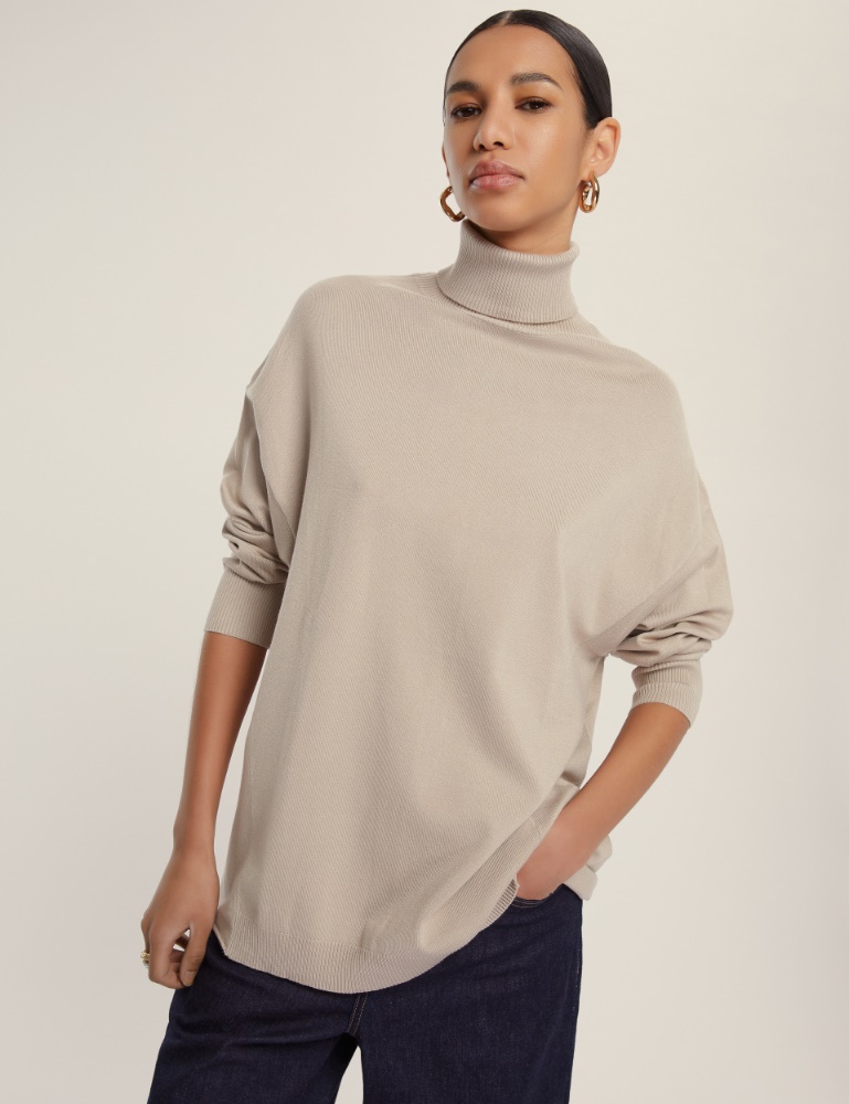 Oversized mock polo-neck sweater - Emme