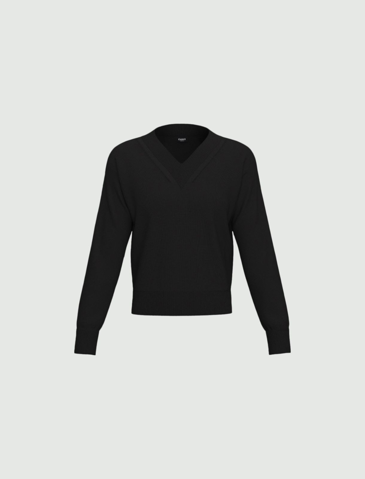 Cashmere-blend sweater - BLACK - Emme - 5