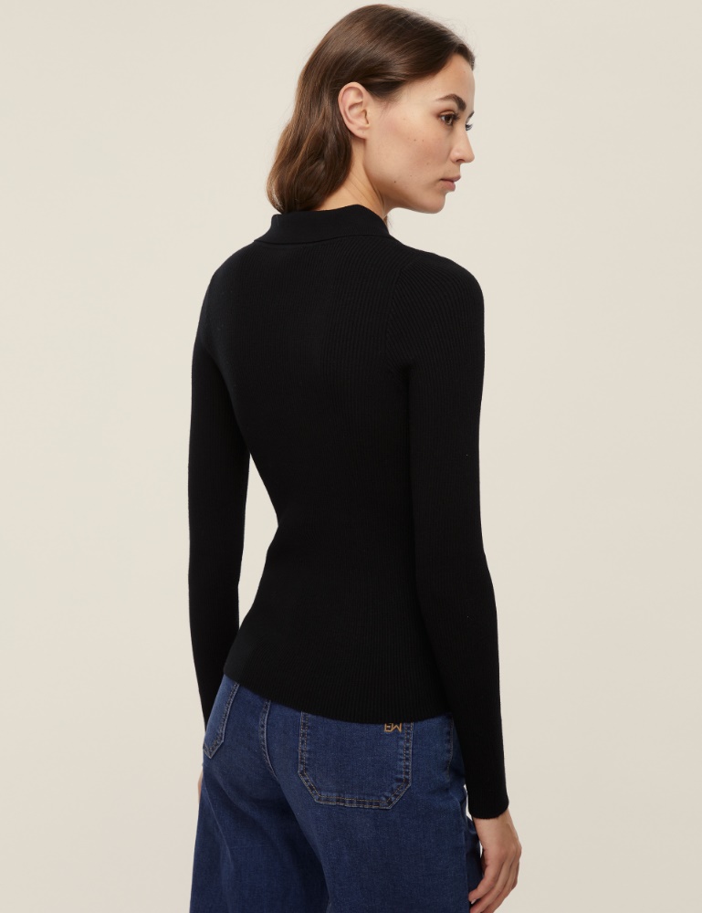 Slim-fit polo sweater - Emme - 3