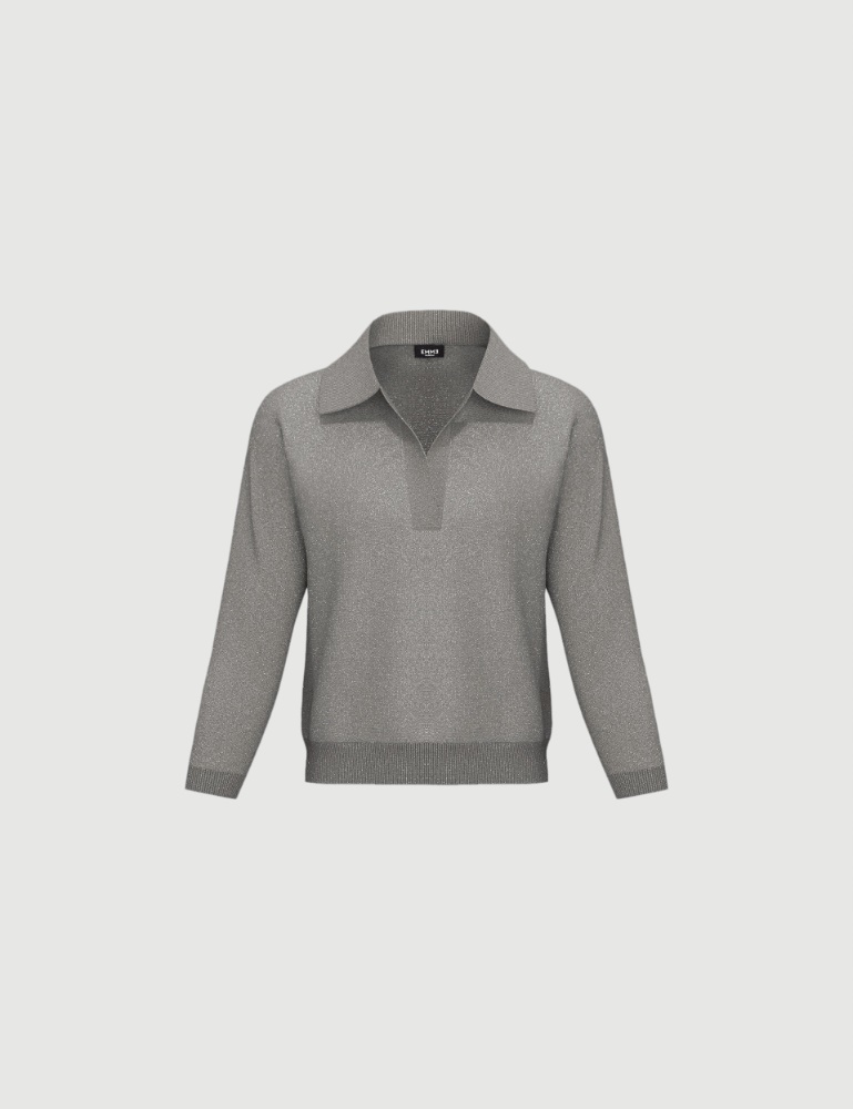 Lurex-embellished oversized sweater - Emme - 5