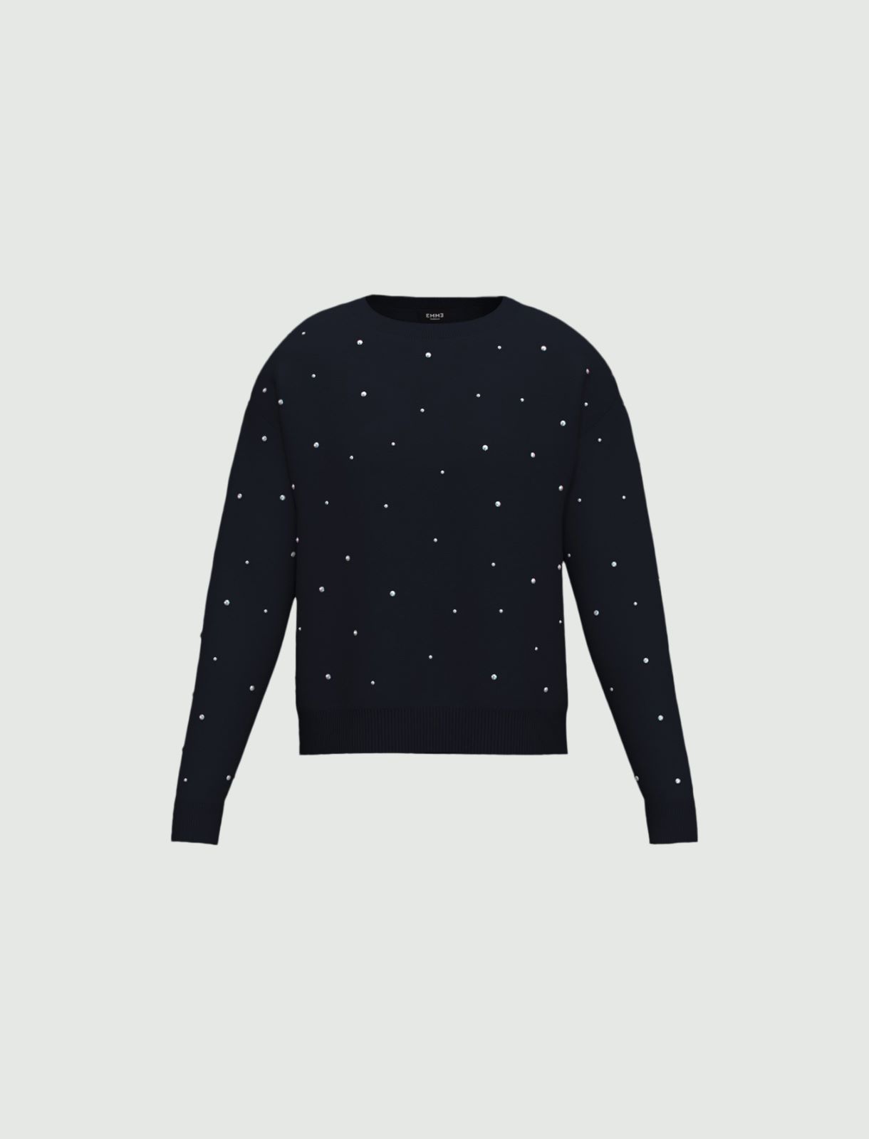 Oversized crystal sweater - NAVY - Emme - 5